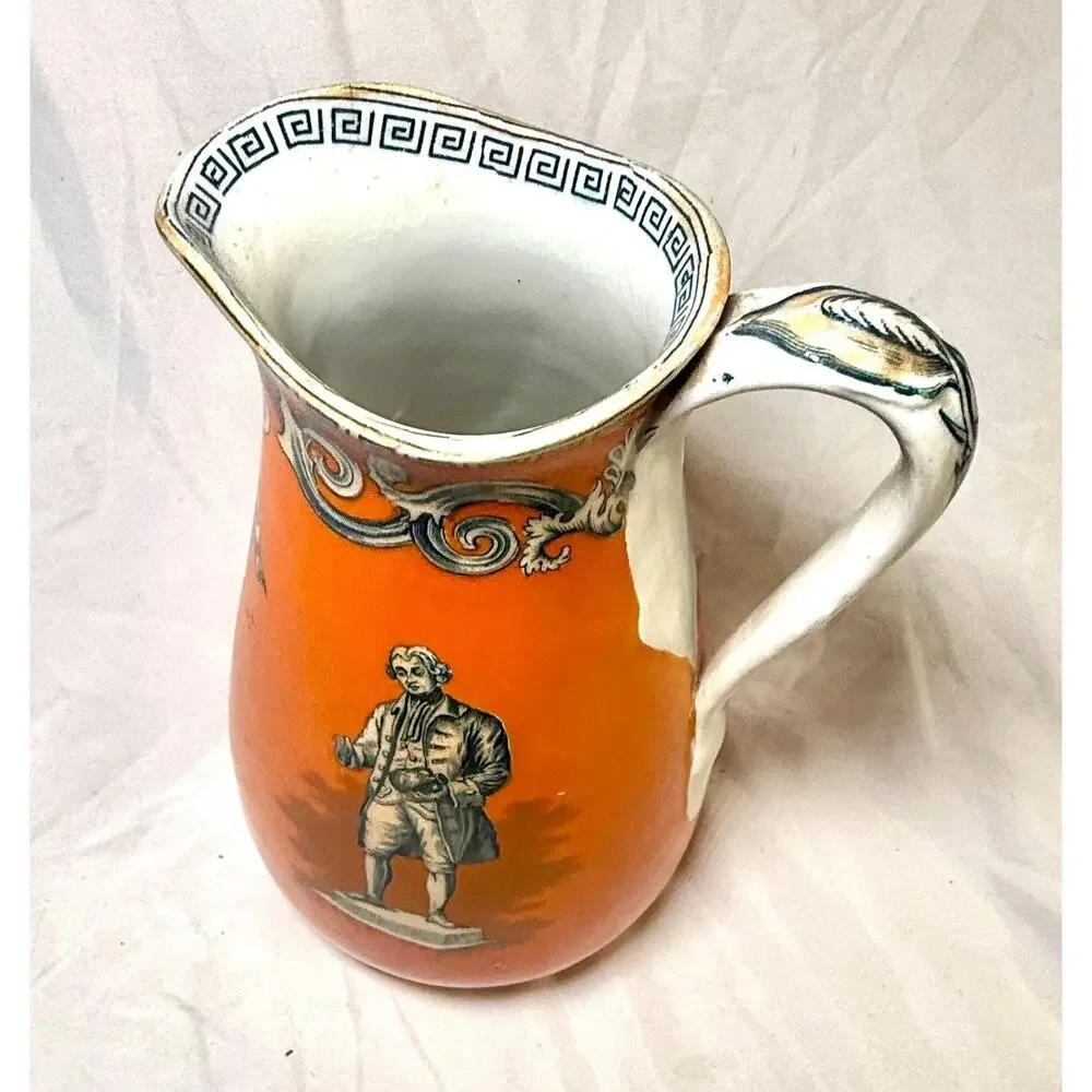 Antique Staffordshire Josiah Wedgwood Commemorative Jug – Prattware, c.1850